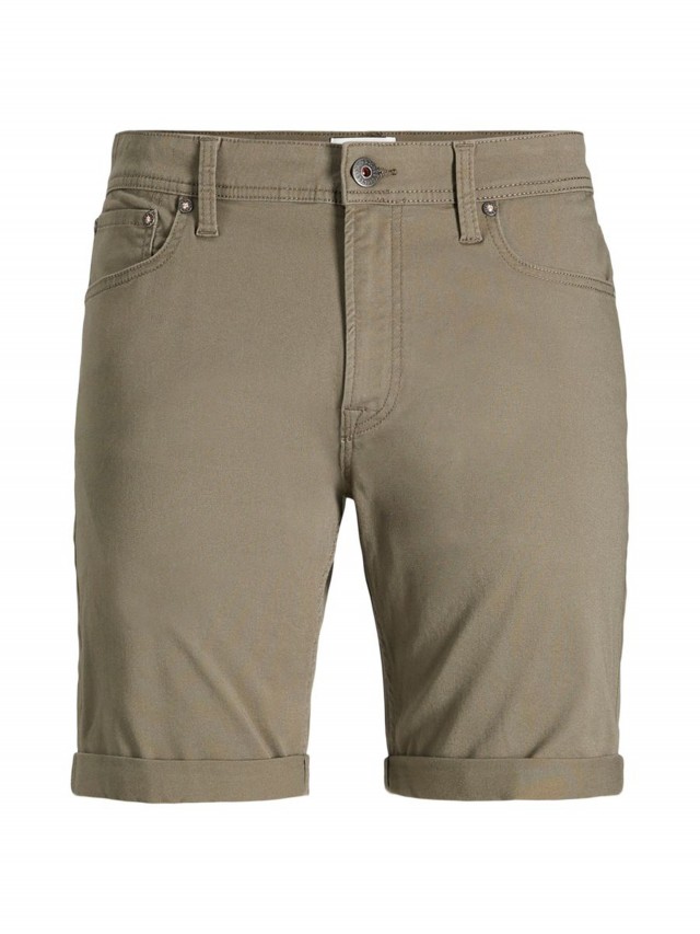 !Solid Montijo Chino Pantalón Corto Bermuda Pantalones De Tela Para Hombre Con Cinturón Elástico Regular-Fit 