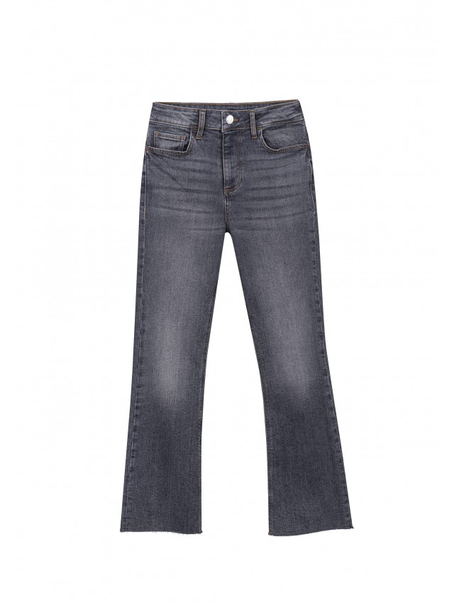 Jeans cropped flare tiro alto mujer