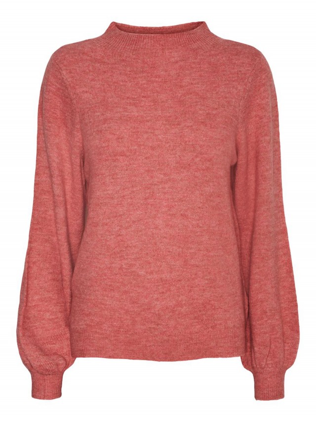 Jersey punto cuello embudo mujer