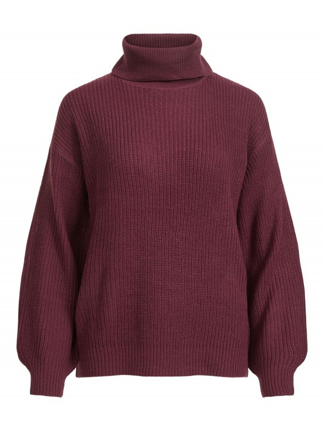 Jersey punto cuello vuelto mujer
