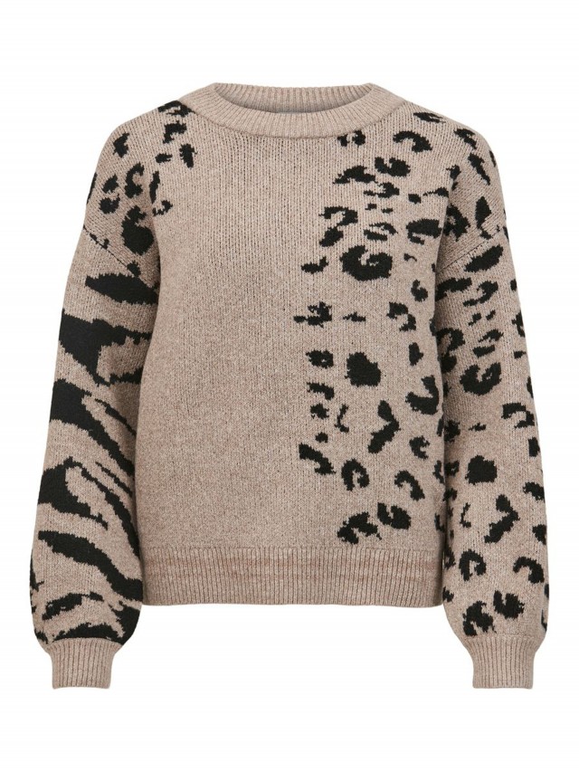 Jersey punto patrón animal mujer