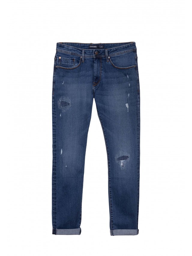 Pantalón vaquero super slim rotos hombre