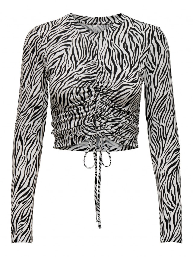 Blusa manga larga print zebra