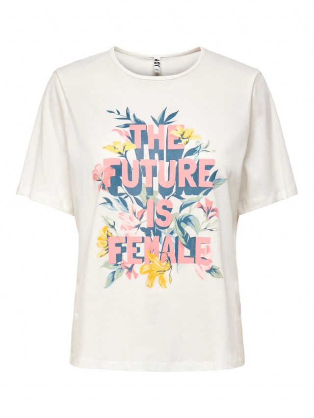 Camiseta regular fit floral mujer