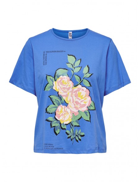 Camiseta regular fit floral...